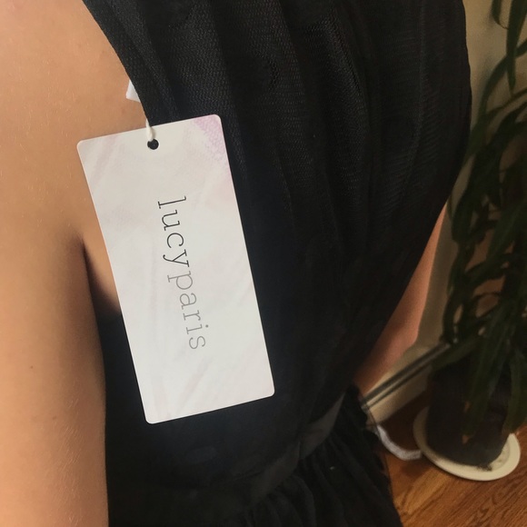 Lucy Paris black midi dress never worn with tag - Picture 3 of 4